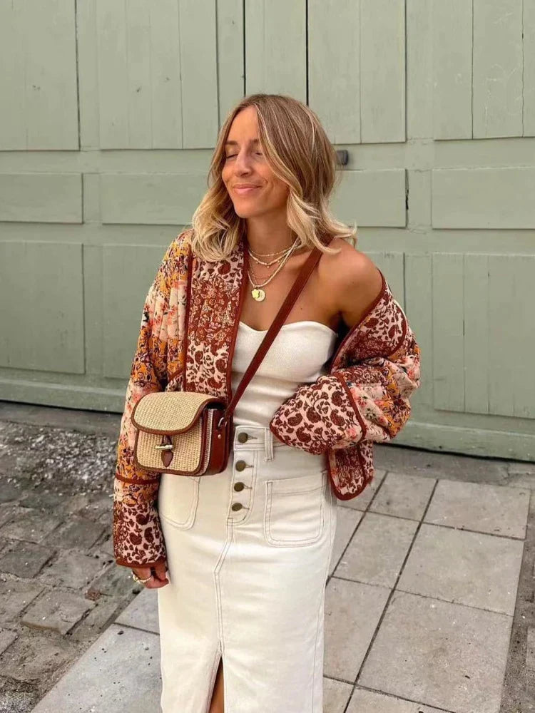 Aurore - Manteau Vintage Fleuri
