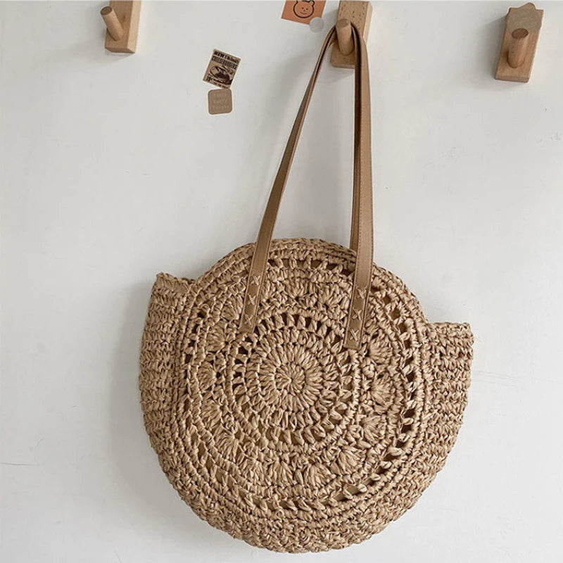 Audrey | Sac de Plage Bohème en Rotin Rond