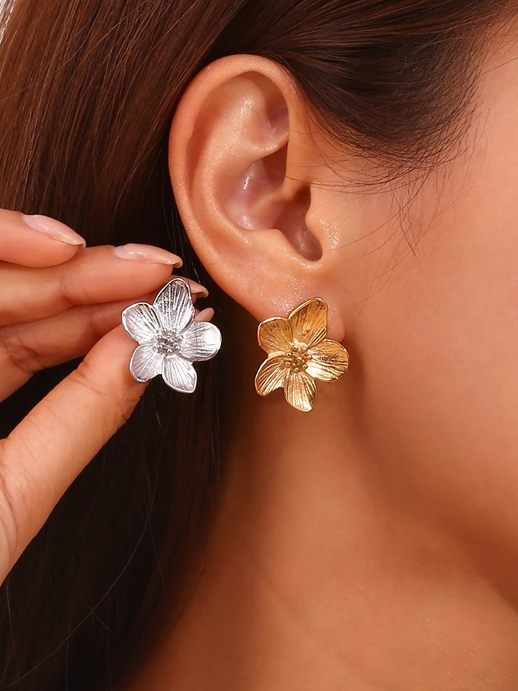 Demi - Boucles d'oreilles fleurs dorées
