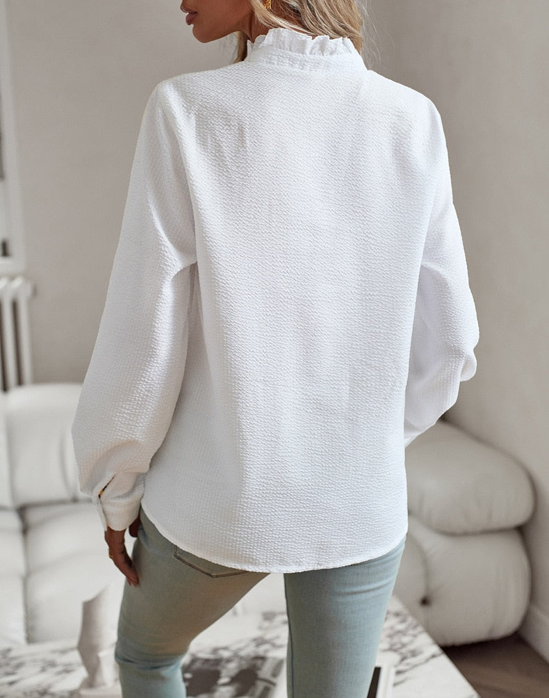 Margaux | Blouse à volants à manches longues