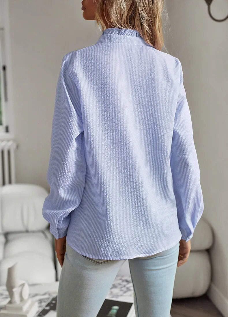 Margaux | Blouse à volants à manches longues
