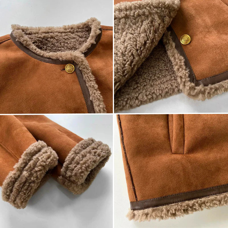 Inés | Veste boutonnée en shearling