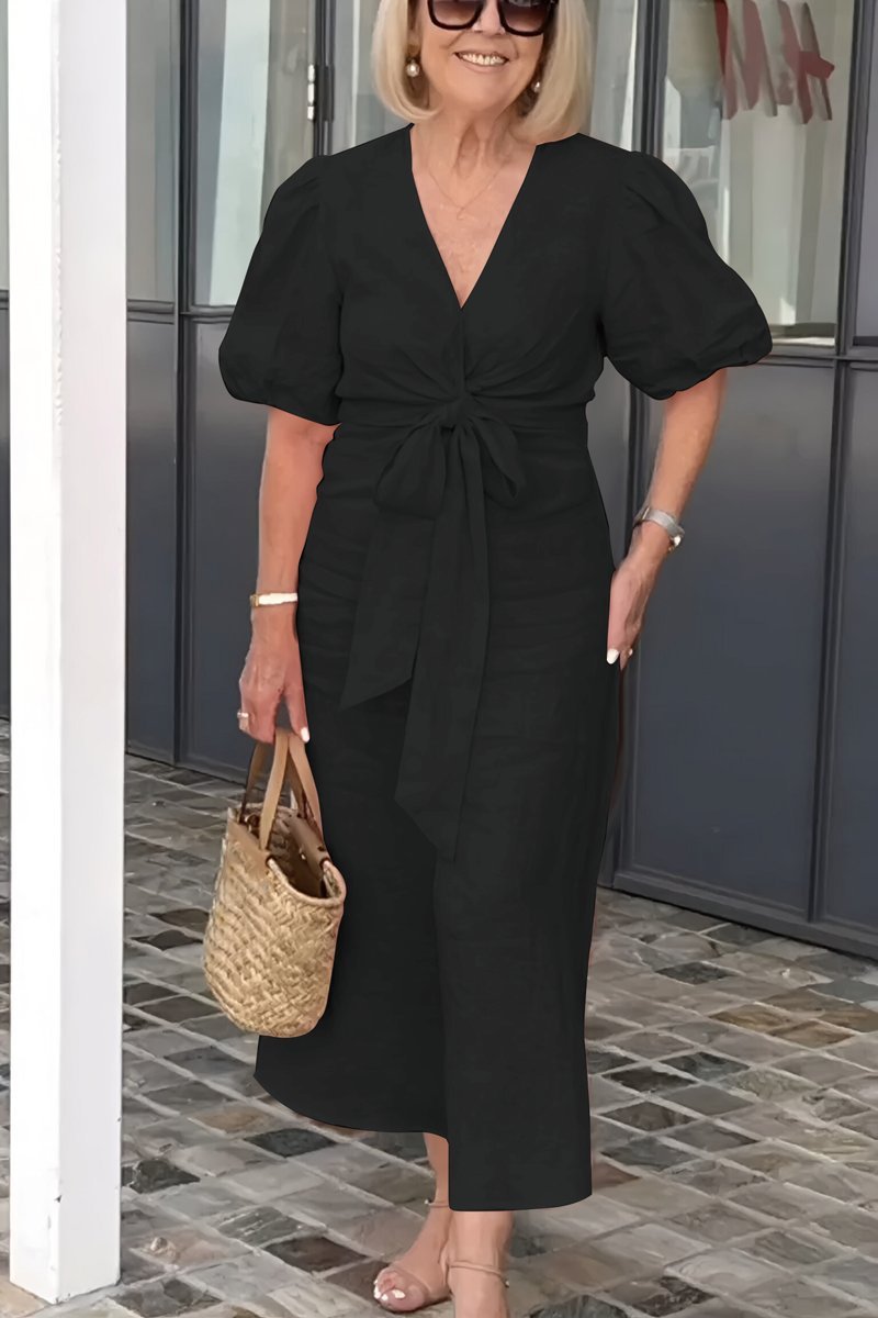 Sylvie | Robe midi, féminine, chic et confortable