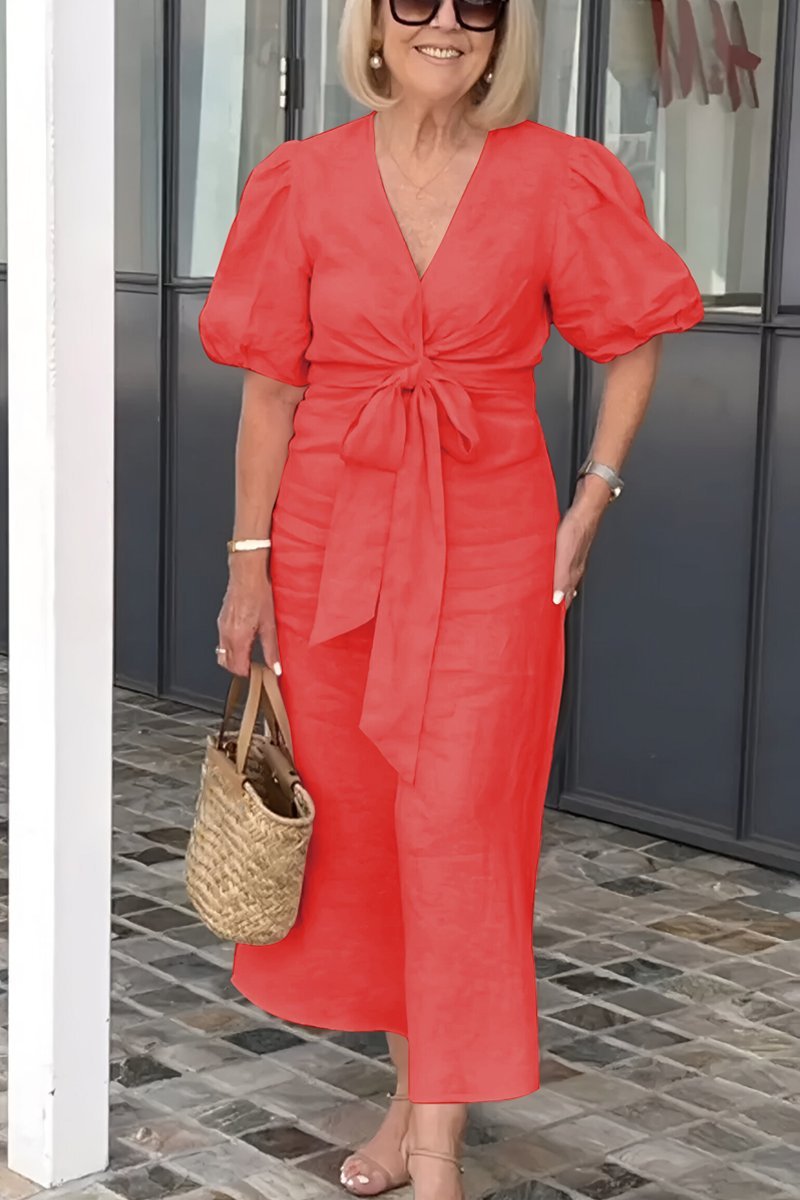 Sylvie | Robe midi, féminine, chic et confortable