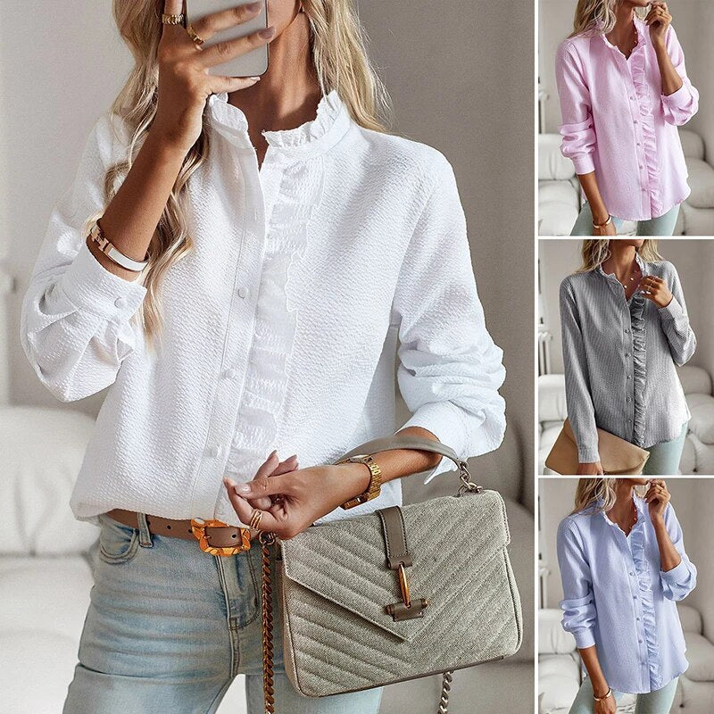 Margaux | Blouse à volants à manches longues