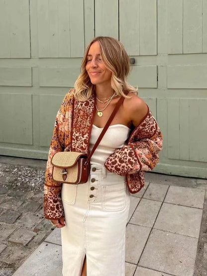 Aurore - Manteau Vintage Fleuri