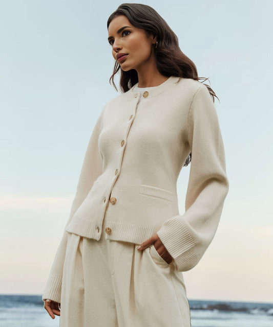 Élodie - Gilet en cachemire ultra-doux avec boutons