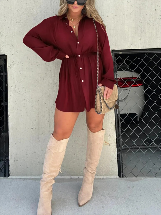 Élise | Combinaison-robe satinée tendance