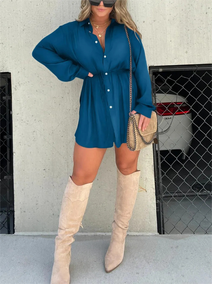 Élise | Combinaison-robe satinée tendance