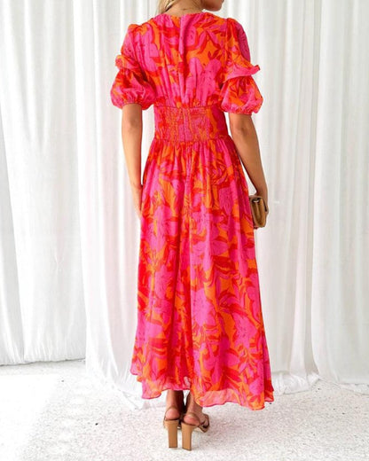 Cecile | Robe Maxi Rouge Rose