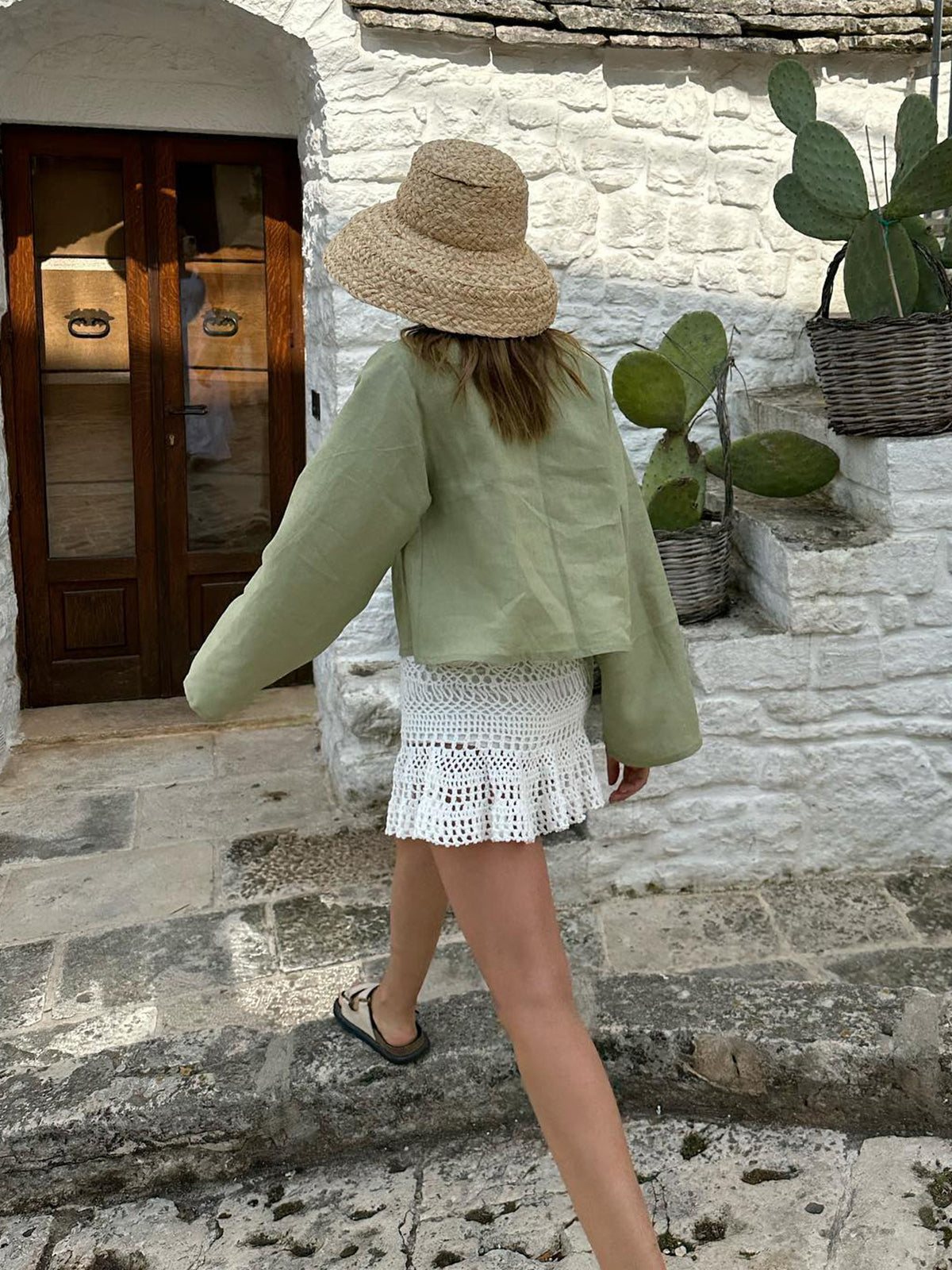 Charlotte | Blouse oversize à manches longues nouées sur le devant