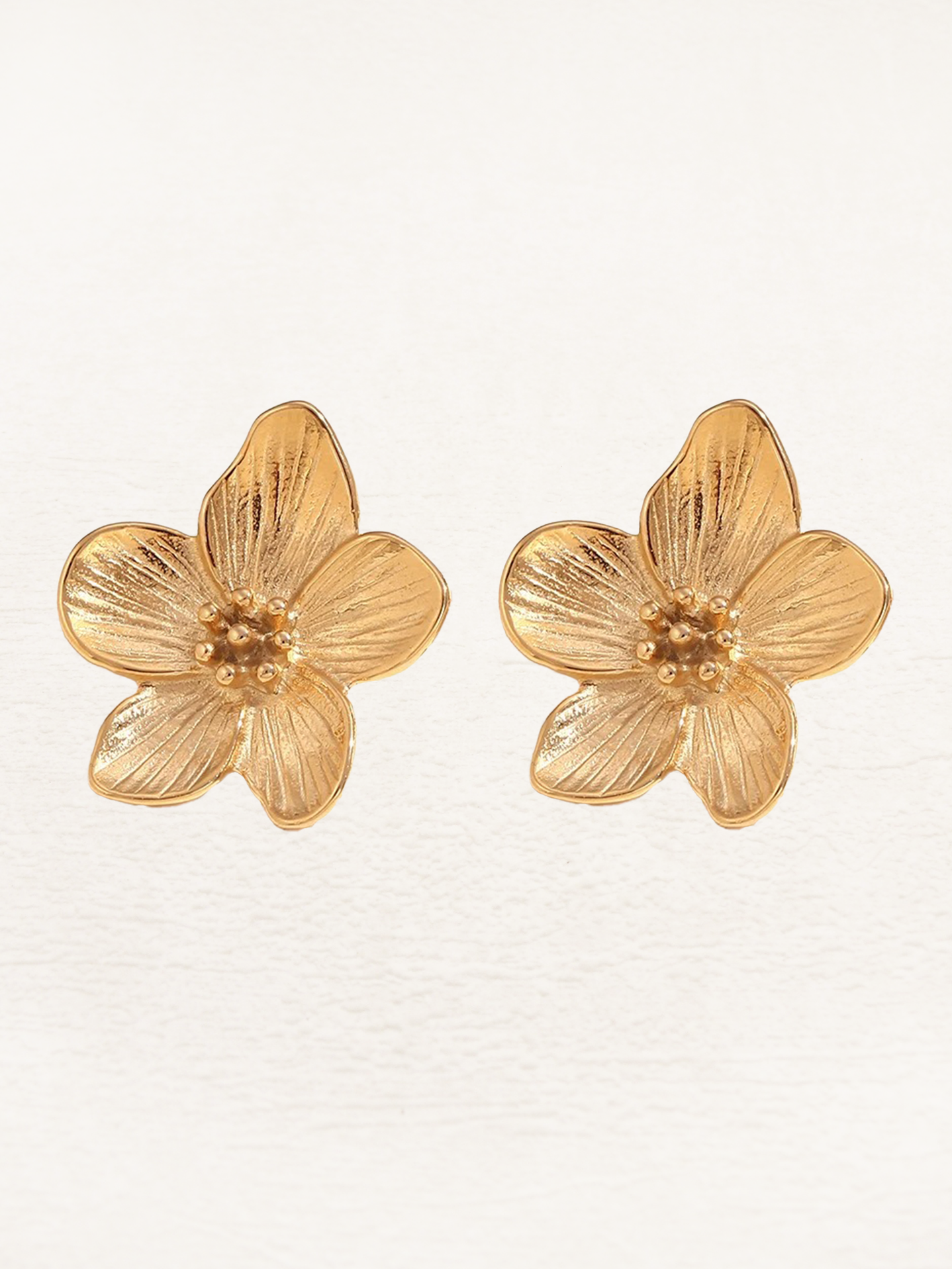 Demi - Boucles d'oreilles fleurs dorées