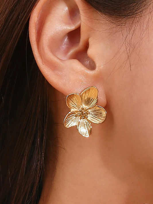 Demi - Boucles d'oreilles fleurs dorées