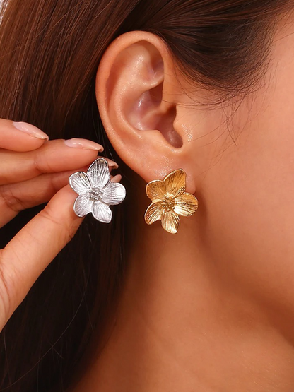 Demi - Boucles d'oreilles fleurs dorées
