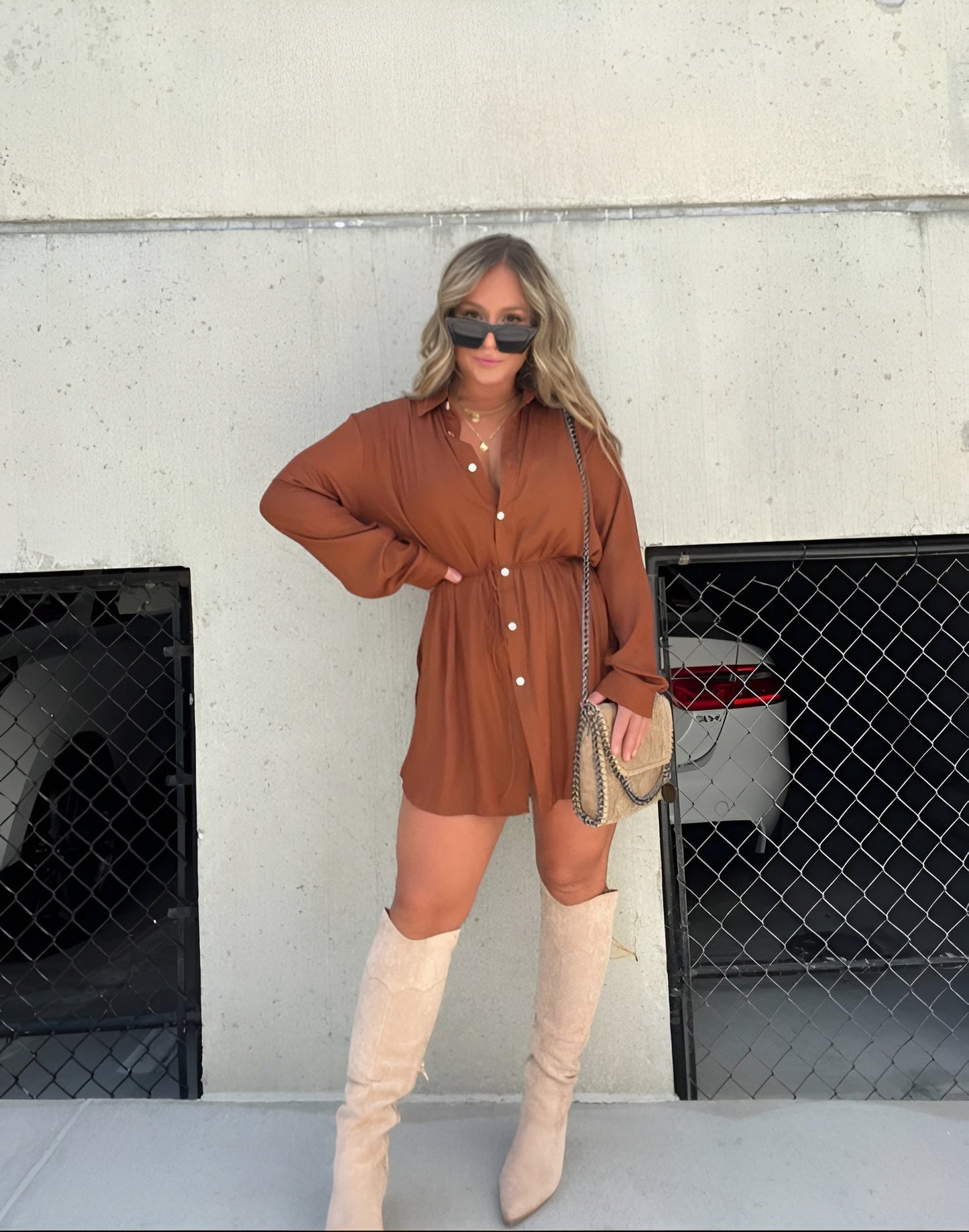 Élise | Combinaison-robe satinée tendance