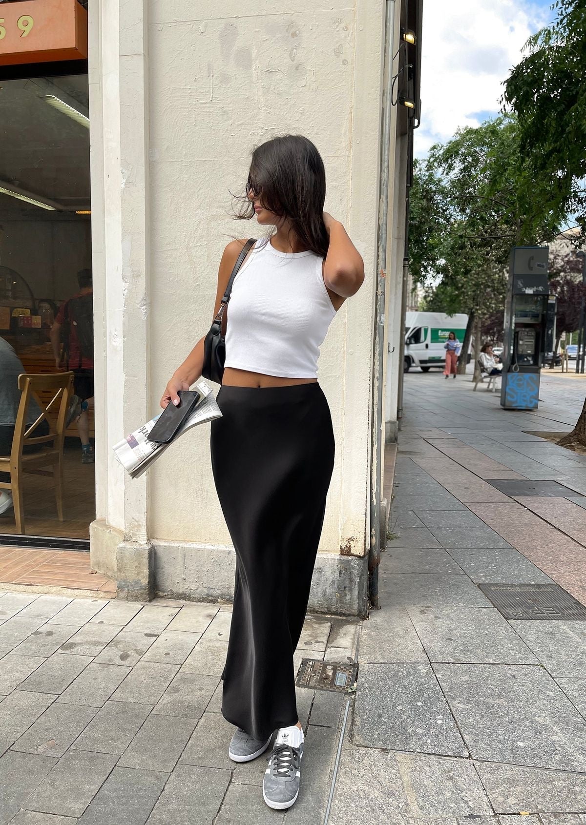 Thérèse - Jupe Maxi Satinée
