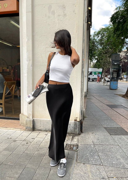 Thérèse - Jupe Maxi Satinée