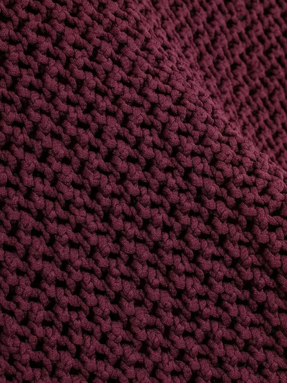 Kim - Gilet Grossièrement Tricoté avec Boutons Métalliques