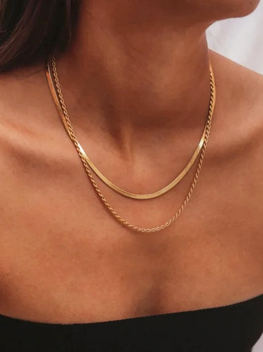Adèle - Collier à Double Rang Doré