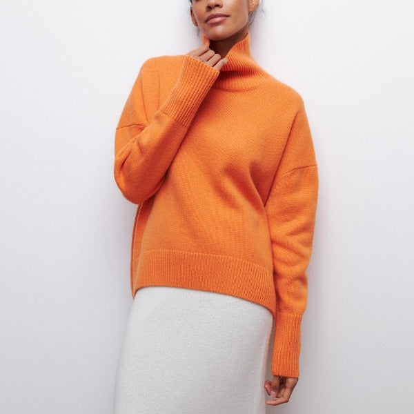 Éloïse - Pull en maille col roulé