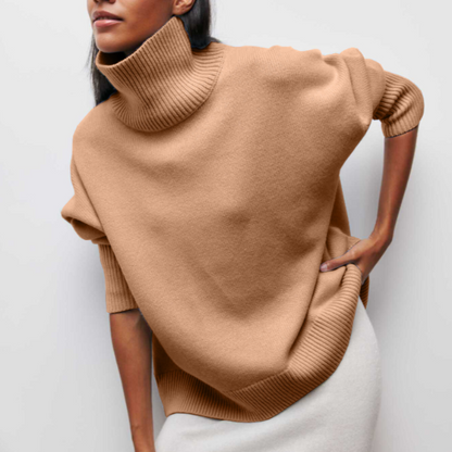 Éloïse - Pull en maille col roulé