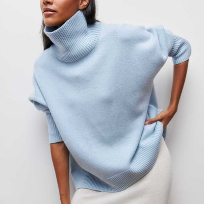 Éloïse - Pull en maille col roulé