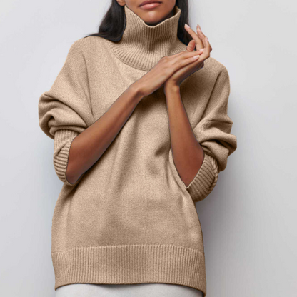 Éloïse - Pull en maille col roulé