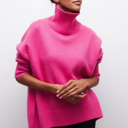 Éloïse - Pull en maille col roulé