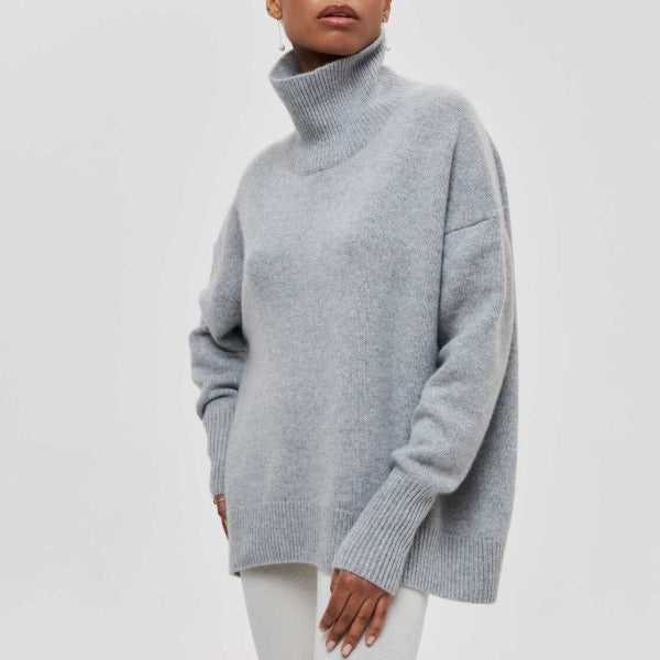 Éloïse - Pull en maille col roulé