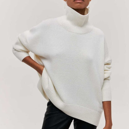 Éloïse - Pull en maille col roulé