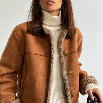 Inés | Veste boutonnée en shearling