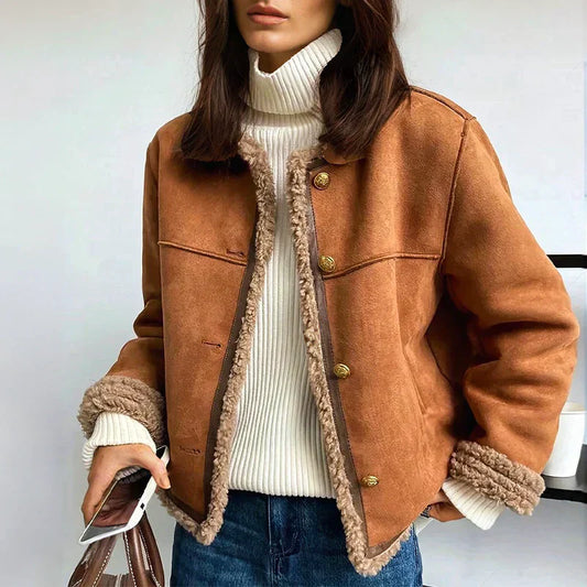 Inés | Veste boutonnée en shearling
